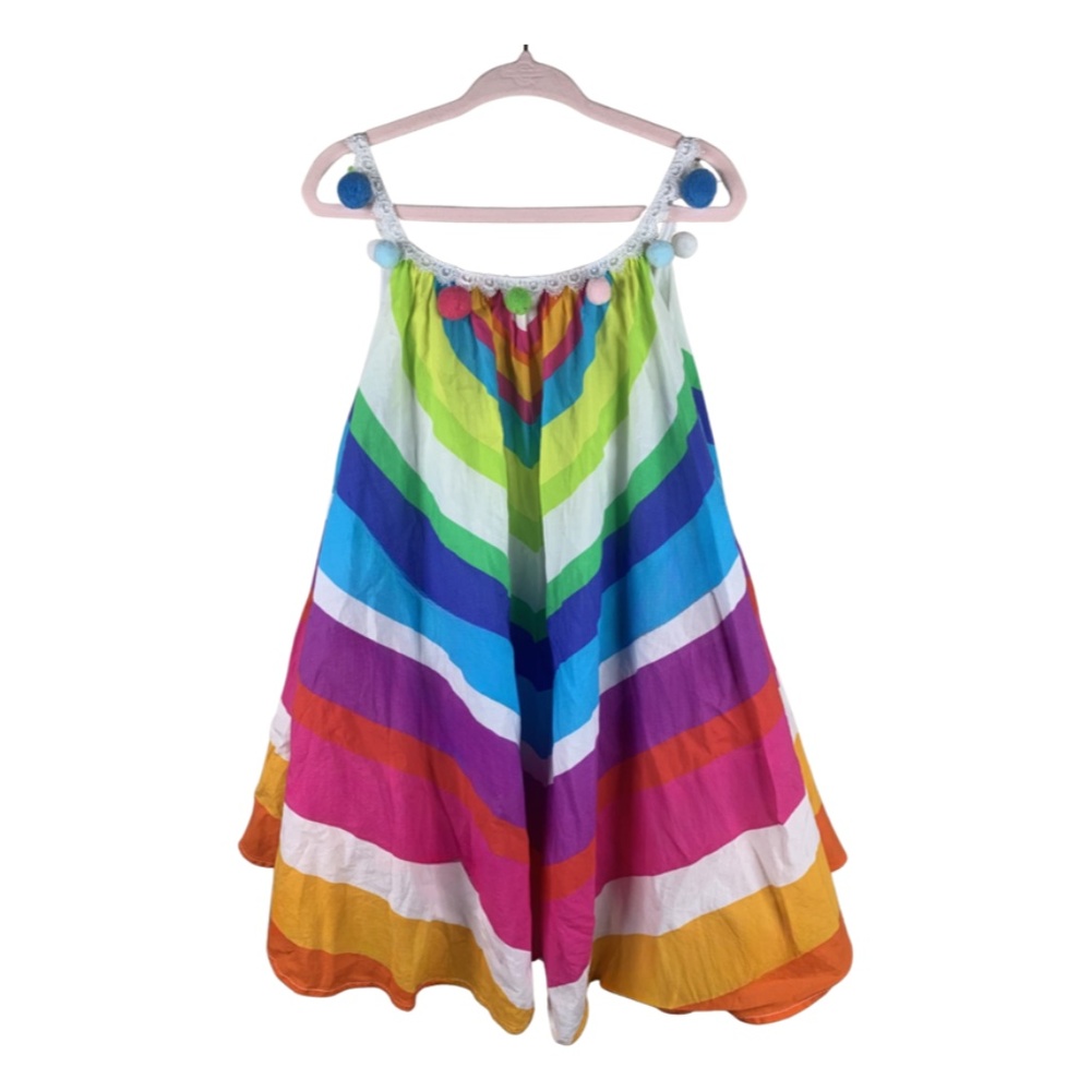 halabaloo, multi colored, striped sundress, 5 kids